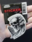 Nos Lethal Threat Angel Skull Mini Decal Sticker Made The Usa. Fixed Price $11.21.