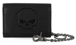 Harley-davidson Men's Skull Embossed Medium Biker Chain Leather Wallet, Black. Fixed Price $64.95.
