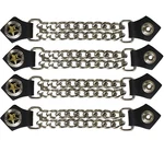 4 Pc 6 1/2 Motorcycle Vest Extender Biker Gold Star Chain Chrome. Fixed Price $22.95.
