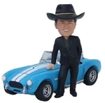 Carroll Shelby & Cobra Bobblehead * Numbered / Limited Edition Ships Free To Usa. Fixed Price $65.00.