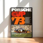 Porsche Cup 1973 Carrera Rsr Clemens Schickentanz Vintage Poster Wall Art Decor. Fixed Price $102.24.