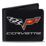 Corvette C6 Logo Black Vegan Leather Men's Bi-fold Wallet Official Licensed. Fixed Price $23.99.