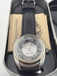 Harley-davidson Headlight Black Dial Leather Strap Watch New Box Tin. Fixed Price $74.50.