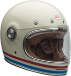 Bell Bullitt Helmet Stripes Gloss Pearl White/red/blue - Large. Fixed Price $389.00.