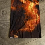 Hair Glove Tube Light Weight Black Orange Flames $ Eagle Ez 20X9 Euc. Fixed Price $12.75.