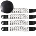 Milwaukee Leather Black Medallion Vest Extender - Double Chrome Chains Genuine. Fixed Price $24.99.