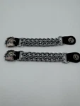 Set Of 2 Motorcycle Vest Extenders Us Military Vet Eagle W American Flag Snap On. Fixed Price $19.99.
