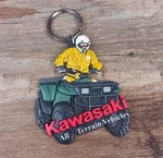 Vintage Nos Genuine Oem Kawasaki Atv 4 Wheeler Dealer Rubber Fob Keychain. Fixed Price $18.99.