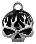 Harley-davidson Black Flames Skull Silver Ride Bell HRB039. Fixed Price $21.99.