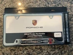 Design Polished Stainless Steel "porsche" License Plate Frame W/hardware. Fixed Price $67.00.