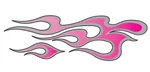 New Lethal Threat Pink Flame Right Sticker 3"X10" LT00472. Fixed Price $5.95.