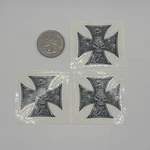 Lot Of Lethal Threat Iron Cross Skulls Sticker Black X3 Mini Decal 1.75". Fixed Price $8.99.