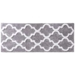 Lavish Home Cotton Trellis Bathroom Mat Runner 24X60 Silver 67-0029-S. Fixed Price $19.99.