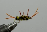 One Dozen (12) Pat's Rubber Legs Black/yellow, Nymph- Strike Fly Company. Fixed Price $16.19.