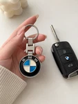 Genuine Bmw Logo Keychain - Silver Chrome & Enamel Round Ring New. Fixed Price $11.00.