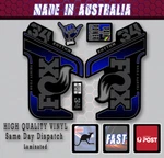 Fox Rhythm 34 Style Fork Decals Stickers Blue Fade / Grey Black Laminated Kit. Fixed Price $18.54.