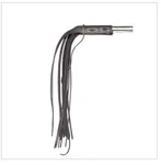 Black Naked Cowhide Leather Handlebar Covers With Fringe 22.5". Fixed Price $17.99.