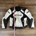 Cortech Latigo 2 White Leather Motorcycle Jacket Men's 44 Black Armour. Fixed Price $129.99.