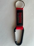 New Big Dog Motorcycles Red Fabric Carabiner Key Chain With Raised Logo. Fixed Price $16.99.