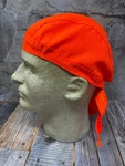 Zan Headgear Z142 Hi-viz Orange Flydanna Headwrap Biker Cycling Safety Skull Cap. Fixed Price $7.95.