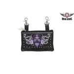 Studded Purple Sugar Skull Belt Bag EBL14-PURP. Fixed Price $33.95.