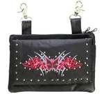 Black Ladies Studded Fashion Naked Cowhide Leather Red Butterfly Belt Bag. Fixed Price $35.06.