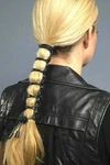Hair Glove Leather Lace Up Ponytail Holder 8". Fixed Price $23.99.