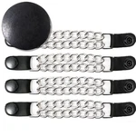 Leather Biker Vest 4 Inch Double Chain Piece Black Milwaukee Extenders. Fixed Price $46.99.