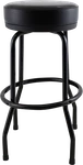 Icon Black Bar Stool X80-6020ICB With Chrome Pedestals For Commercial Use. Fixed Price $152.95.