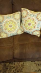 Bohemian Embroidered Duck Feather Throw Pillow. Fixed Price $60.00.