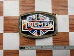 Triumph Motorcycles Belt Buckle Union Jack Logo Metal Resin Inlay 1.5. Fixed Price $25.00.