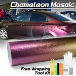 Chameleon Mosaic Purple Gold Color Shift Sticker Decal Vinyl Wrap Sheet Film. Fixed Price $72.80.