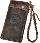 New Mens Leather Long Bifold Wallet With Biker Trucker Chain Hot Best Present 3D. Fixed Price $38.64.