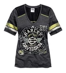 Harley Women's Knit Unique Yoke Cruiser Spirit Tee Short Sleeve Shirt 96342-15VW. Fixed Price $58.00.