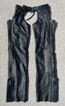 Harley Davidson 98097-06VW Black Leather Riding Gear Deluxe Chaps Women's Xs. Fixed Price $106.24.
