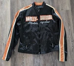 Harley-davidson Jacket Black & Orange Rn 103819 Ca 03402 Womens Size Medium. Fixed Price $35.00.