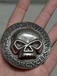 Vintage Willie Belt Buckle Harley Davidson Chrome Metal Skull Motorcycle Y2K. Fixed Price $99.95.