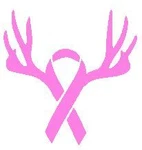 Pink Ribbon Breast Cancer Awareness Hunting Decal Deer Antler Girls. Fixed Price $6.00.