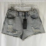 New White Fox Jean Shorts Women's Large Light Wash Mission Denim. Fixed Price $29.99.
