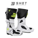 B-stock Shot Race Gear 6 Boots Black/white/neon Yellow. Fixed Price $223.00.