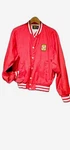 Vintage 70S Swingster Satin Jacket Funk Hybrid Seed Promo Red Snap Varsity L. Fixed Price $75.99.
