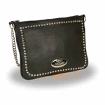 Milwaukee Leather MP8810 Women's Black Chain Strap Riveted Shoulder Bag. Fixed Price $49.99.