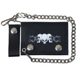 Hot Leathers WLB1014 Barbed Wire Skulls Black Wallet With Chain. Fixed Price $19.95.