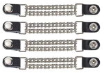 4PC Motorcycle Double Chain Beautiful Plain Simple Design Vest Extender - DD52. Fixed Price $27.00.