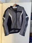 Y2K Women Dainese Motorcycle Jacket SZ52 Black Silver Pads Armor Riding Biker. Fixed Price $69.91.