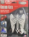 Lethal Threat Kustom Kuts Winged Cross Stick-on Emblem- # LT88725, Decal. Fixed Price $8.95.