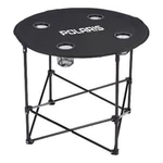 Polaris Black Folding Table W/ Cupholders 2861620. Fixed Price $49.99.