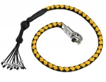 New Dream Apparel 42" Get Back Whip Black Yellow Skulls Motorcycle Accessory. Fixed Price $29.99.