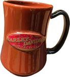 Vtg 2002 Harley Davidson Usa Motorcycle Mug Red Oval 3D Ceramic Coffee Cup Guc. Fixed Price $14.99.