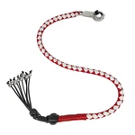 36" Long Genuine Hand-braided Leather Red & White Get Back Whip For Motorcycle. Fixed Price $31.95.